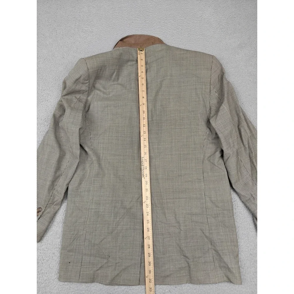 Vintage Lauren Ralph Lauren Blazer Mens‎ 42L Beige Check Wool Sport Coat Jacket